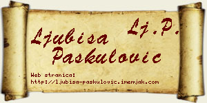 Ljubiša Paskulović vizit kartica